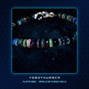 Pulsera de plata 925 con ópalo de fuego Welo YoSoYhuasca