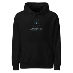 Sudadera Mantra Algodón Orgánico · Línea Minimalista · YoSoYhuasca (Negra)