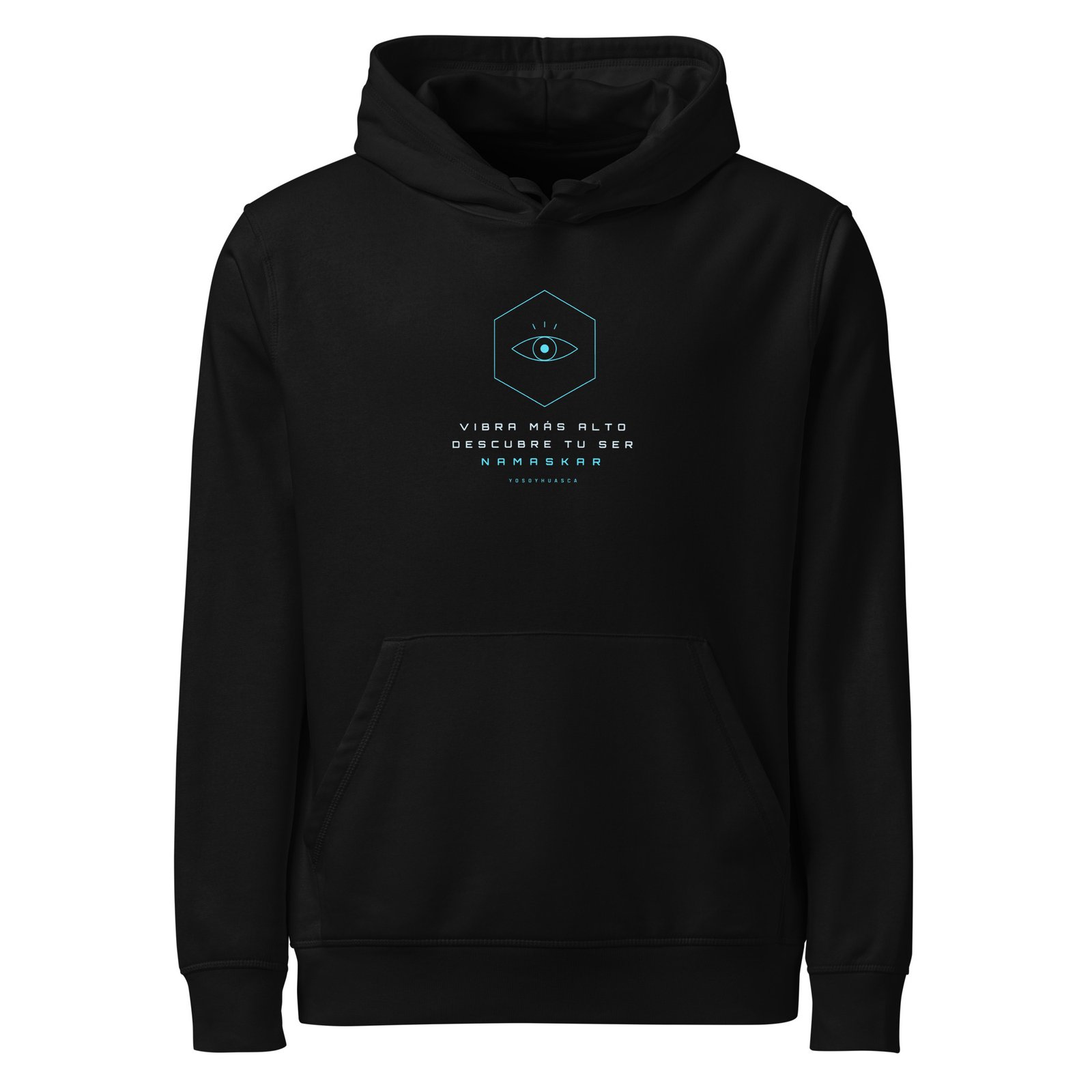 Sudadera Mantra Algodón Orgánico · Línea Minimalista · YoSoYhuasca (Negra) 1 Sudadera Mantra Algodón Orgánico · Línea Minimalista · YoSoYhuasca (Negra)