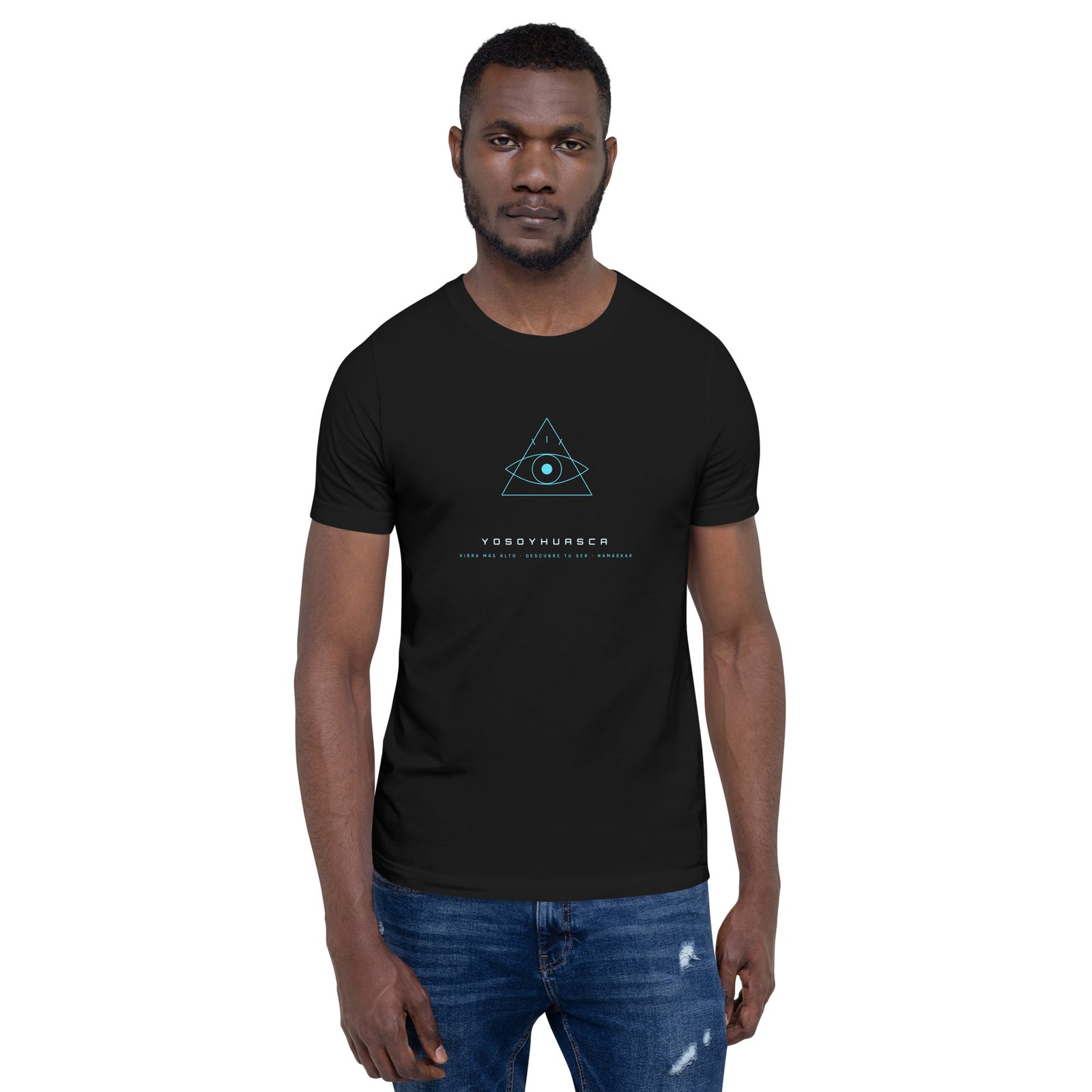 Playera Ojo · Línea Minimalista · YoSoYhuasca (Negra) 5 Playera Ojo · Línea Minimalista · YoSoYhuasca (Negra) – vista 5