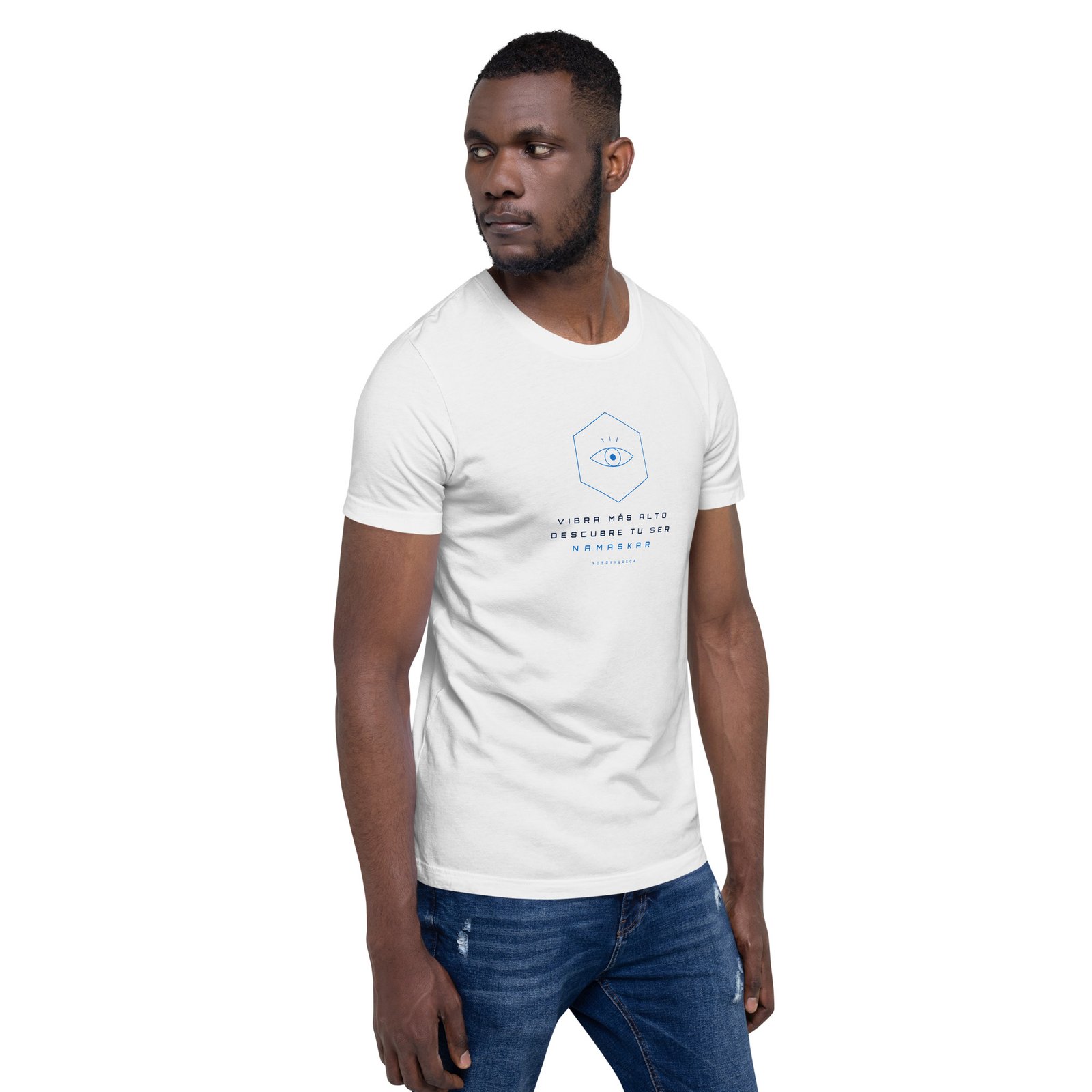 Playera Mantra · Línea Minimalista · YoSoYhuasca (Blanca) 6 Playera Mantra · Línea Minimalista · YoSoYhuasca (Blanca) – vista 6